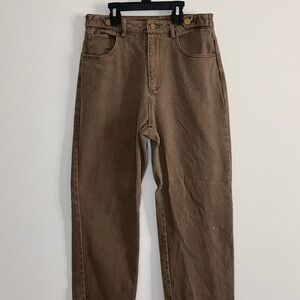 Vintage Brown High-Waisted Jeans